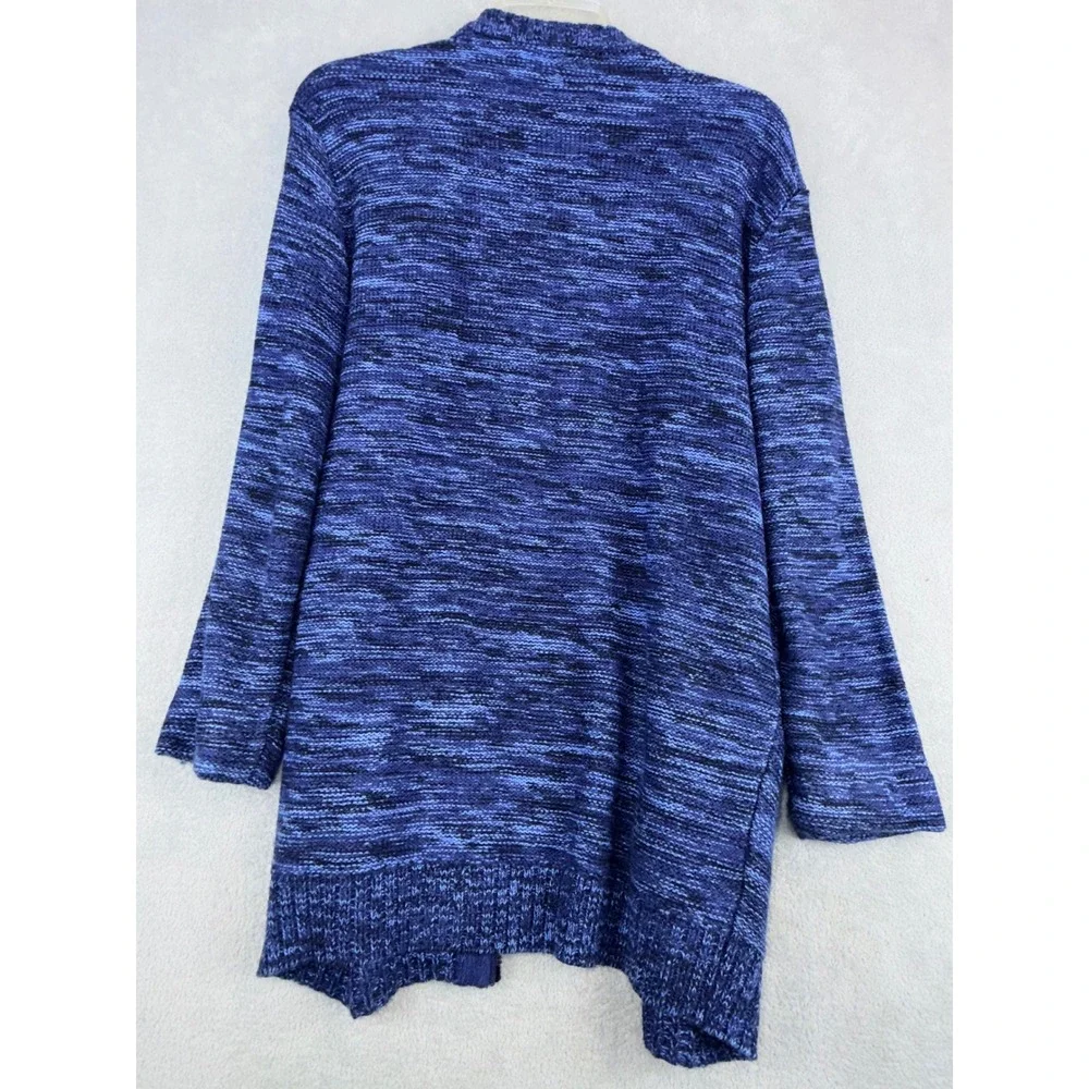Scandia Woods Mens Small Blue Space Dye Full Zip‎ Cardigan Sweater B06068